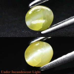 ★★ RARE !! CHRYSOBERYL OEIL DE CHAT DU SRI LANKA : 4.5 mm x 4 mm ★★ P243.129t - Imagen 1 de 1