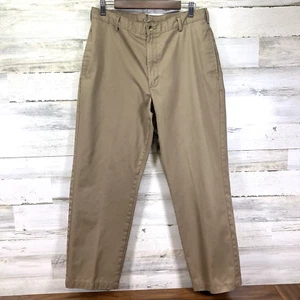 LL Bean Mens Beige Tan Double L Classic Fit Flat Front Chino Pants Size 33x30 - Picture 1 of 7