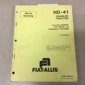 FIAT ALLIS HD-41 RAUPENSCHLEPPER PLANIERRAUPE TEILEHANDBUCH KATALOG BUCH pn 70696416 - Bild 1 von 3