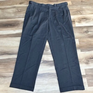 Club Room Pants Mens 42 x 32 Gray Wool Estate Trouser Double Pleated Cuffed - Picture 1 of 8