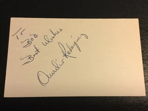 White Sox AURELIO RODRIGUEZ (dec.’00) Signed (Personalized) Index Card LOW SHIP! - Picture 1 of 1