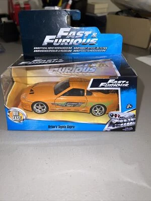 FAST & FURIOUS Brian's Toyota Supra Orange Diecast 1/32 JADA Sealed 2016 - Image 1 of 4