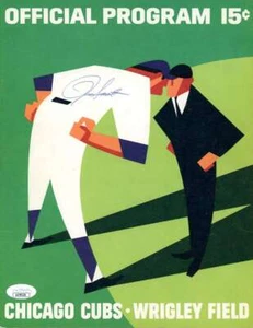 Ron Santo JSA Signed  1966 Chicago Cubs Program vs Phillies Autograph - Picture 1 of 2