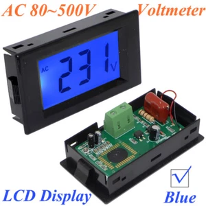 Voltímetro digital LCD azul AC 80-500V probador de instrumentos de medición de voltaje - Imagen 1 de 9