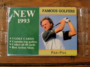 Fax-Pax 1993 Reino Unido Famous Golfers paquete de 5 tarjetas sellado de fábrica PGA Golf - Imagen 1 de 1
