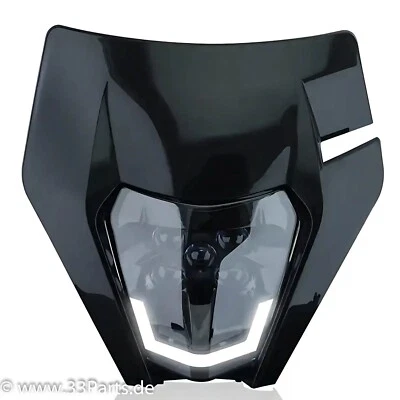 LED Scheinwerfer Lichtmaske KTM EXC SMC Husqvarna mit E-NUMMER - Bild 1 von 4
