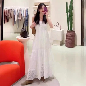 Isabel Marant französisches Strapskleid, Hohlstickerei, Spitze, langes Kleid - Bild 1 von 24