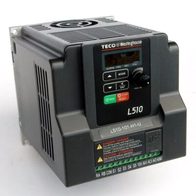 2 HP 1PH 230V INPUT 3PH OUTPUT TECO VARIABLE FREQUENCY DRIVE L510-202-H1-U NEW - Image 1 of 4