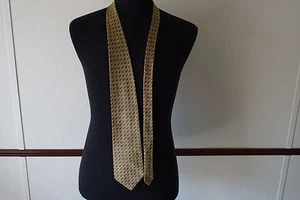 Joseph Orlando Pittsburgh All Silk Handmade in USA Tie Gold with Blue Dots - Picture 1 of 5