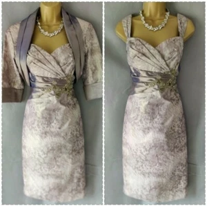 Ispirato Size 10 Lilac & Gold Mother of the Bride Dress & Jacket Wedding - Picture 1 of 11