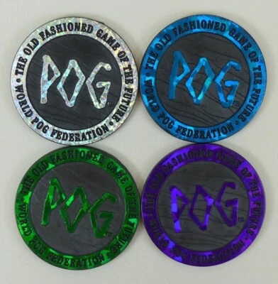 Lot of 4 Plastic POG Slammer Kini 1994 Authentic The World Pog Federation #1 WPF - Image 1 of 2