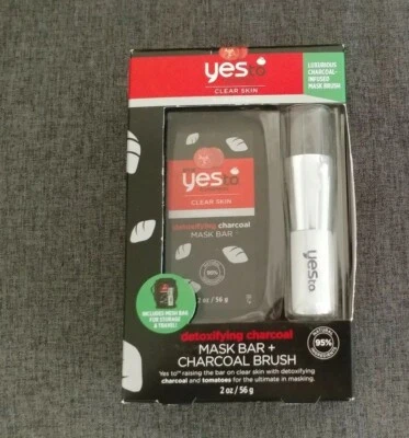 SÍ A LOS TOMATES PIEL CLARA DESINTOXICANTE CARBÓN MASCARILLA BARRA + CEPILLO CARBÓN SELLADO Foto 1 de 2