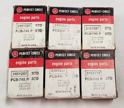 Juego de rodamientos de varilla de 4 cilindros STD Chevy 1966-1976 1955-81 6 cilindros 1971-1977 Foto 1 de 2