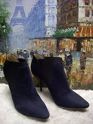 Jimmy Choo Deluxe Ink Nubuck and Matt Leather Ankle Boots - Size 41 - $925 - Image 1 of 4