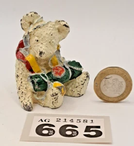 60mm solid cast lead teddy bear figure: Schoolgirl - Picture 1 of 9