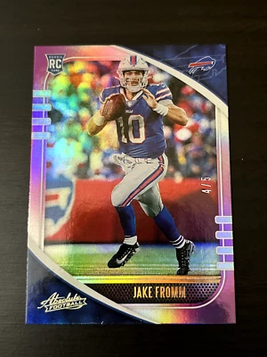 Jake Fromm 2020 Panini Absolute Purple Rookie 4/5 #143 RC SSP Buffalo Bills - Image 1 of 2