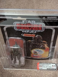 2010 Star Wars Vintage Collection VC09 BOBA FETT Empire Logo Fett Offer AFA 8.5 - Picture 1 of 5