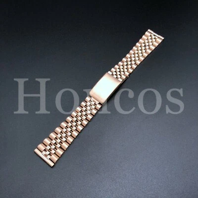 18-22 MM President Jubilee Steel Watch Band Bracelet Fits for Seiko Rose Gold - Image 1 of 3
