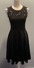 Mixfeer A Line Dress Womens Size Small Black Lace Top Half NWT