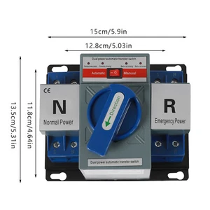 Blue Dual-power Automatic Transfer Switch Toggle Controller Change-Over Switch - Picture 1 of 19