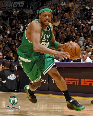 Paul Pierce Boston Celtics Unsigned 2008 NBA Finals Drive to the Rim Photograph Cover