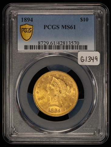 1894 G$10 Liberty Head Gold Eagle - PCGS MS 61 - SKU-G1349 Cover