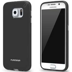 PureGear Slim Shell Case for Samsung Galaxy S6 - Black / Black - Picture 1 of 8