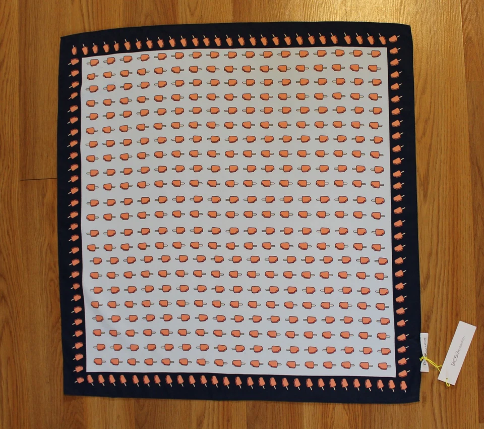 Nueva bufanda bandana cuadrada BCBGeneration con estampado de helado 24" nueva con etiquetas #BC706 Foto 1 de 1