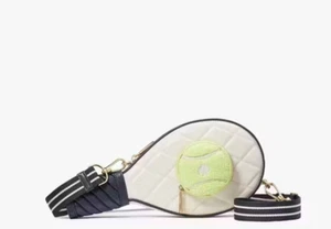 Kate Spade - Grand Slam - 3D Mini Tennis Umhängetasche - Pergament - Neu mit Etikett - $ 429 - Bild 1 von 9