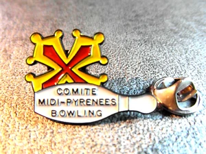 RARE PINS PIN'S BOWLING COMITE MIDI-PYRENEES SPORT QUILLES BOULE LOGO VINTAGE - Imagen 1 de 2