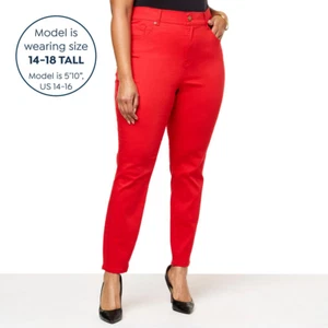 DG2 by Diane Gilman Infinity Stretch TriFit Jeans, Ruby, 8-10-12P - Picture 1 of 3
