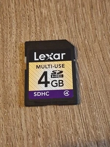 Carte Mémoire SD 4GB lexar Pour Nintendo 3ds - Zdjęcie 1 z 3