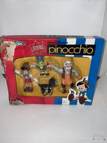 Rare Disney Bend Ems 4 Piece Set By Just Toys Pinocchio  Vintage Cover