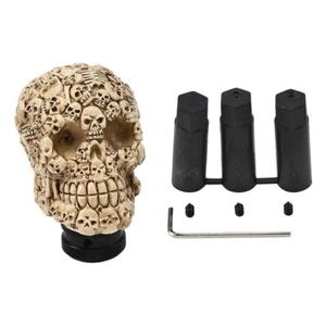 Universal Skull Gear Shifter Skeleton Car Modified Manual Gear Shift Knob Beige - Picture 1 of 8