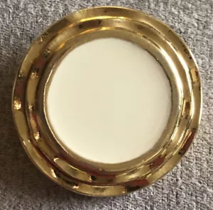St.John Replacement Button 24K/Rhodium Cream Enamel 1”Vintage - Picture 1 of 9