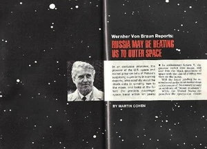 WERNHER VON BRAUN 1969 SPACE PROGRAM RIVALRY PICTORIAL RUSSIA MAY BE BEATING US - Picture 1 of 1