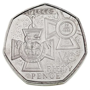 2006 Great Britain Silver 50 Pence Proof Piedfort Coin, Victoria Cross KM P53 - Picture 1 of 3