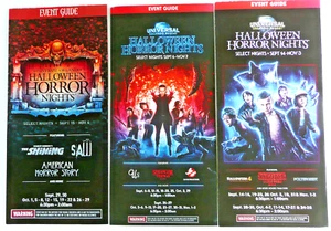 3 EVENT GUIDES HALLOWEEN HORROR NIGHT 2017 2018 2019 STRANGER THINGS # 27 28 29  - Bild 1 von 4