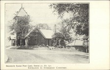 Cartão Postal Águia de Brooklyn Série # 241 C1905 Cartão Postal Evergreen cemitério