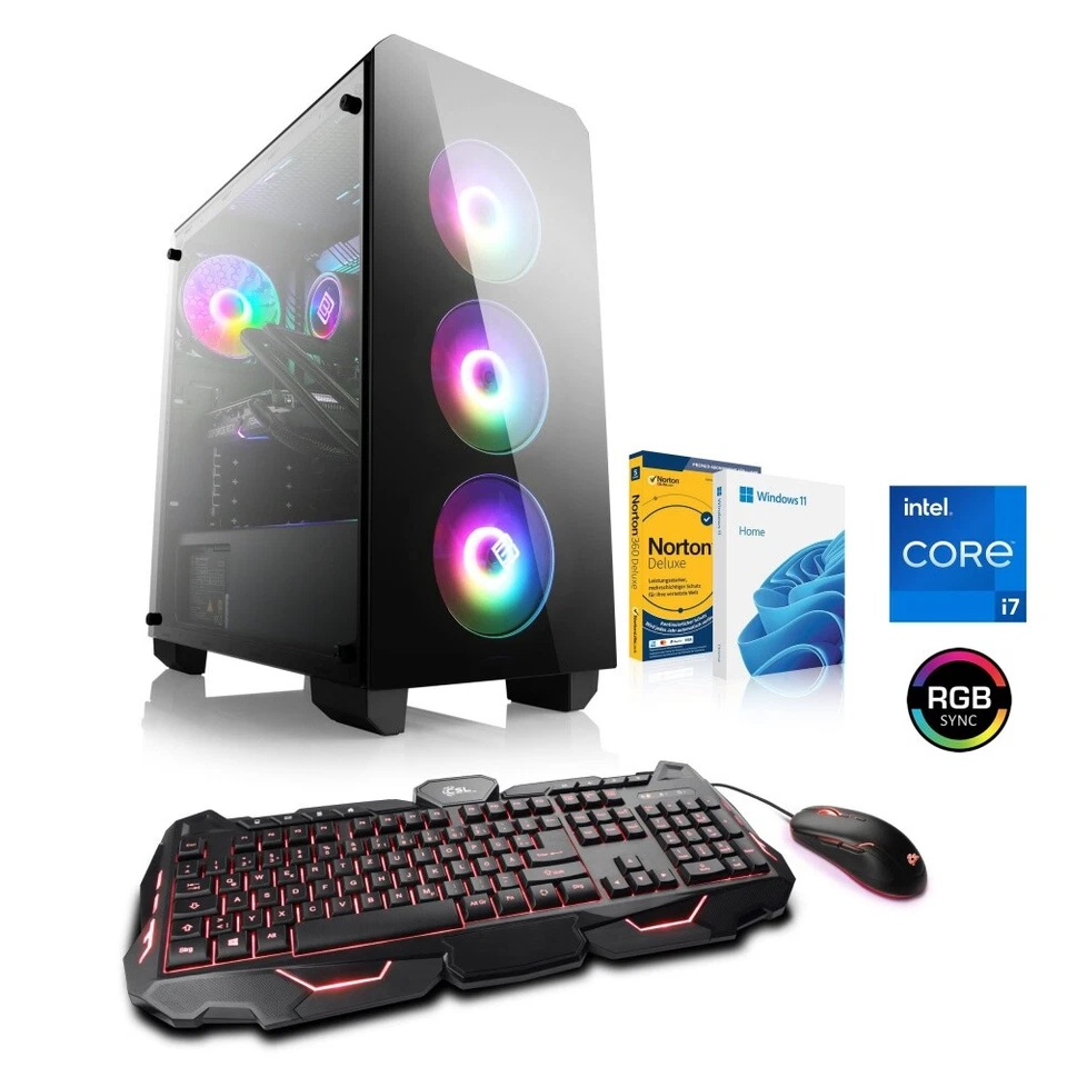 CSL RGB Gaming Edition L7510 Gaming-PC (Intel® Core i7 11700KF, GeForce RTX 3060 - Bild 1 von 1