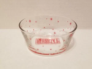 Vintage Hershey's Ice Cream Dessert Bowls Starburst Red White Happy Holidays - Picture 1 of 8