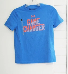 Under Armour Boys Game Changer Short Sleeve T Shirt Blue Sz YSM - NWT - Picture 1 of 1