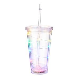 Ultra 2 LED Flashing Glasses Light Up Drinking Tumbler Cup Multicolour Fun Party