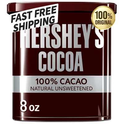 Lata de cacao en polvo natural sin azúcar HERSHEY'S 8 OZ Foto 1 de 4