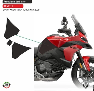 Protezione serbatoio per DUCATI MULTISTRADA V2 e V2s 2025 Nero Lucido D V2 T1 - Picture 1 of 1
