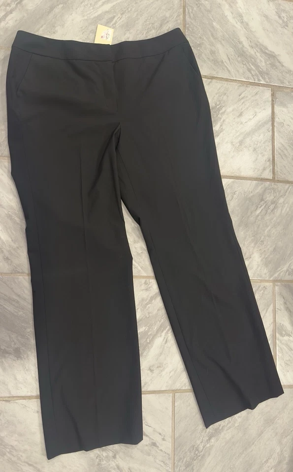 Pantalones de vestir negros de pierna completa calce curvilíneo Sejour para mujer talla 16W nuevos con etiquetas Foto 1 de 4