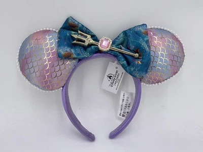 Ariel The Little Mermaid Purple Bow Collection 2025 Minnie Ears Headband Disney - Image 1 of 2