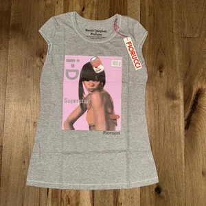 NEW NWT FIORUCCI GRAY LARGE Naomi Campbell Printed T-Shirt Original Price $165 - Picture 1 of 6