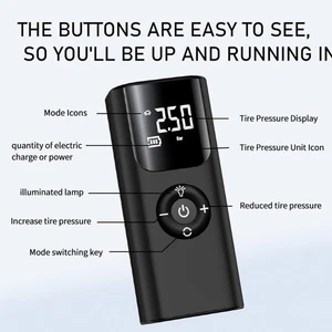 150 PSI Air Compressor Tire Inflator Air Pump Fits Car Moto Bike Tire PortablehW - Picture 1 of 9