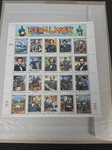 Vintage US Postage STAMPS 1994 CIVIL WAR Between The States .32 Cent Sheet of 20 - Picture 1 of 6